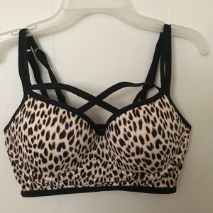 PINK cheetah print bralette